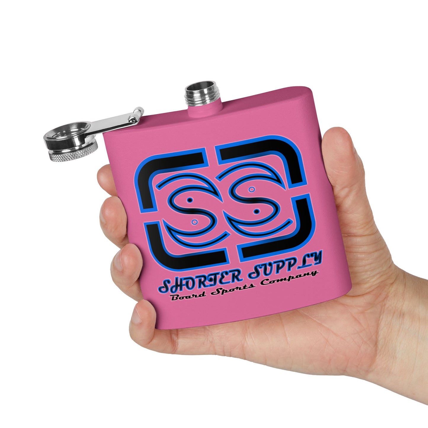 Stainless Steel Flask - Shorter Supply Design 6oz -Short Supply