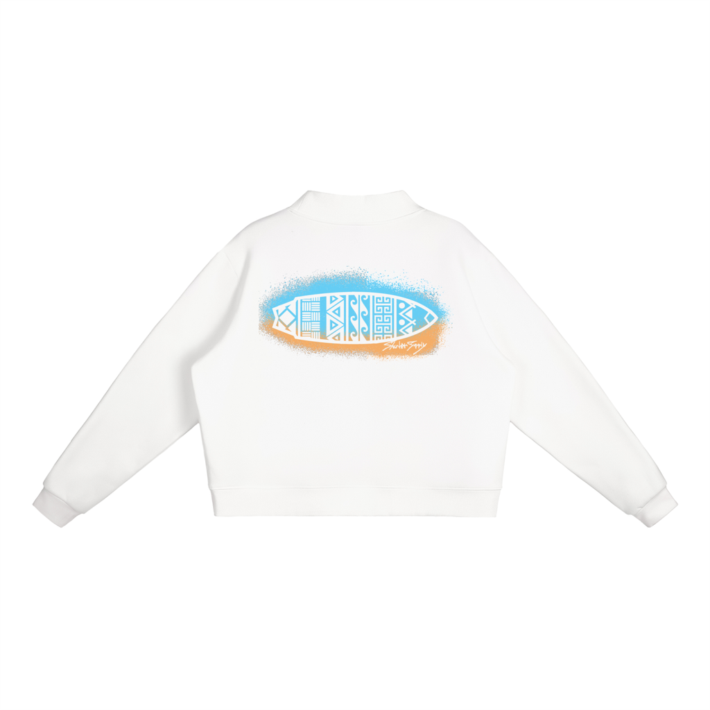 BoardSpray Mock-Neck Crew Sweatshirt