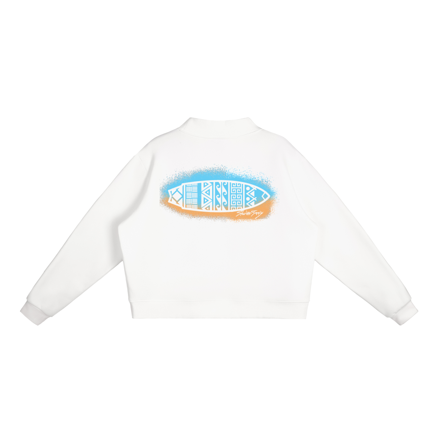 BoardSpray Mock-Neck Crew Sweatshirt