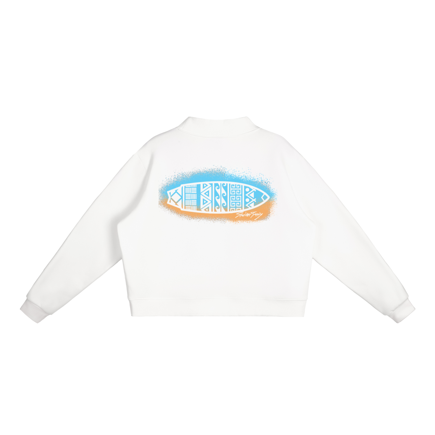 Boardle Mock-Neck Crew Sweatshirt