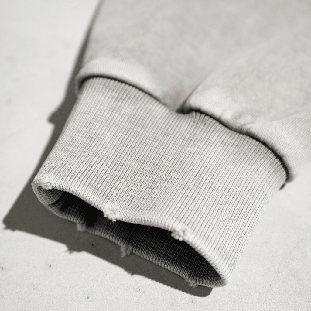 Washed Raw-Edge Cropped Crewneck SS（380GSM）