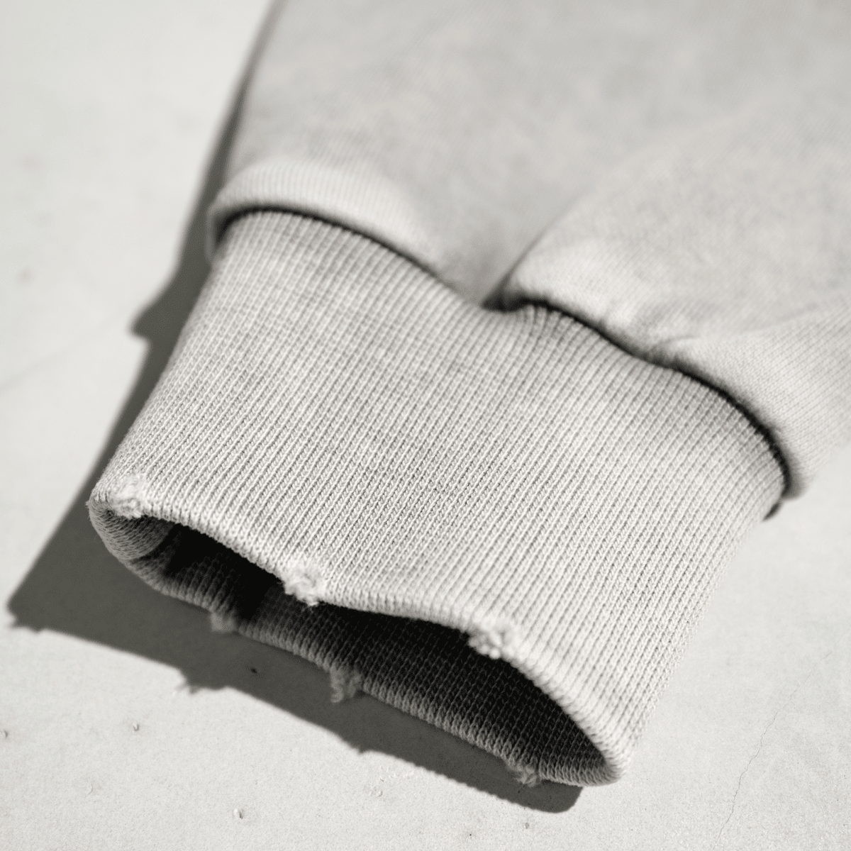 Washed Raw-Edge Cropped Crewneck SS（380GSM）