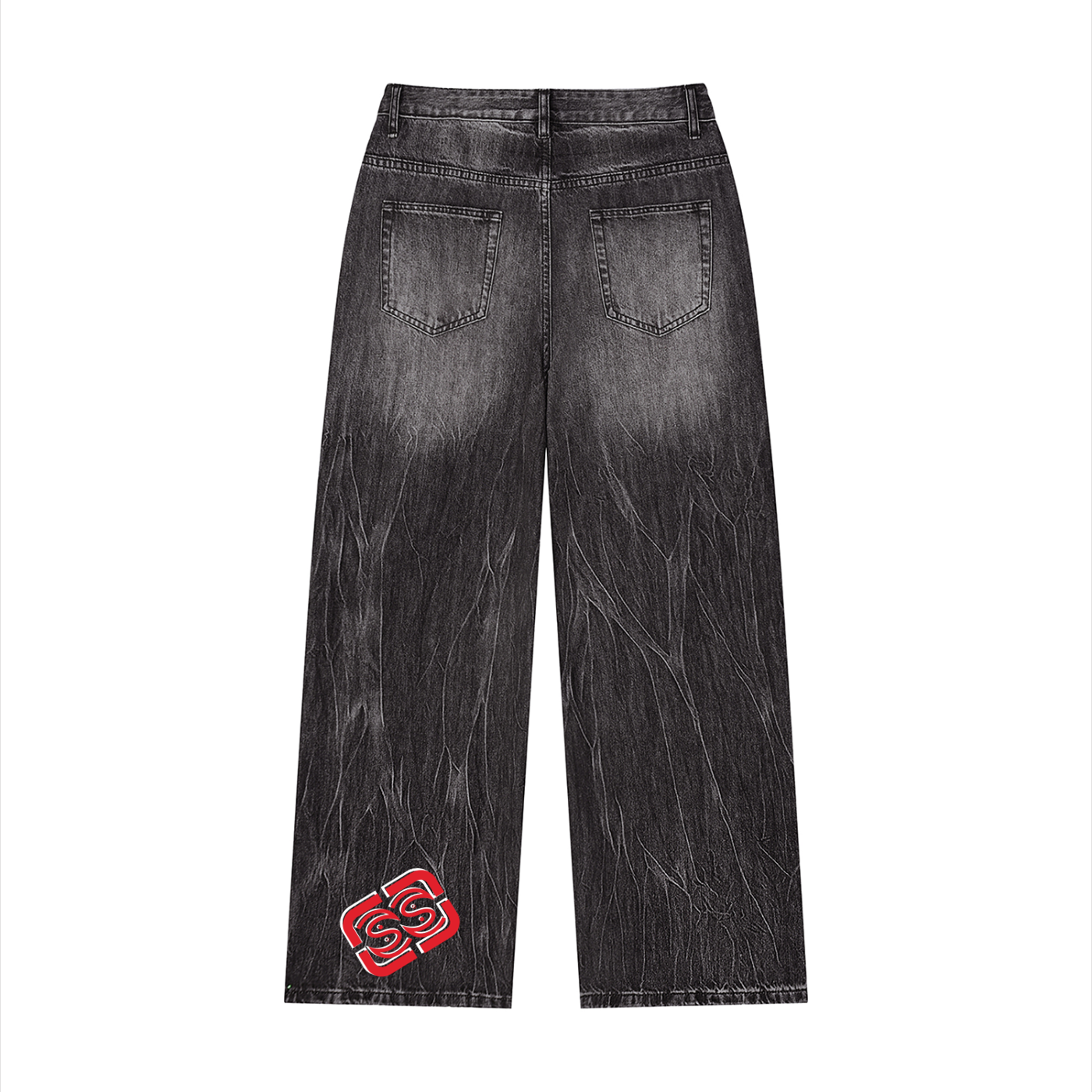 Men’s Vintage Wash Wide Leg Jeans