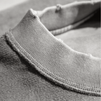Washed Raw-Edge Cropped Crewneck SS（380GSM）