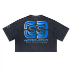 Sunwashed Cropped Crewneck T