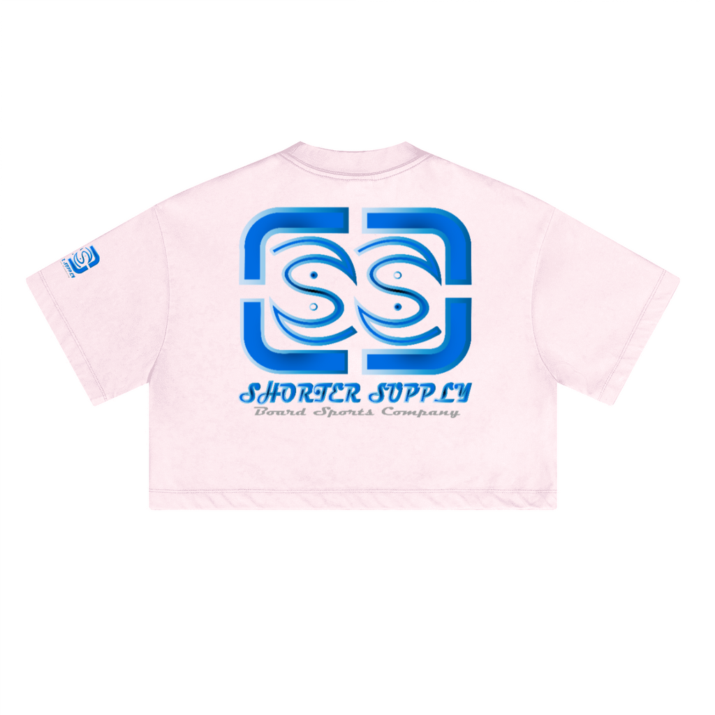 Sunwashed Cropped Crewneck T