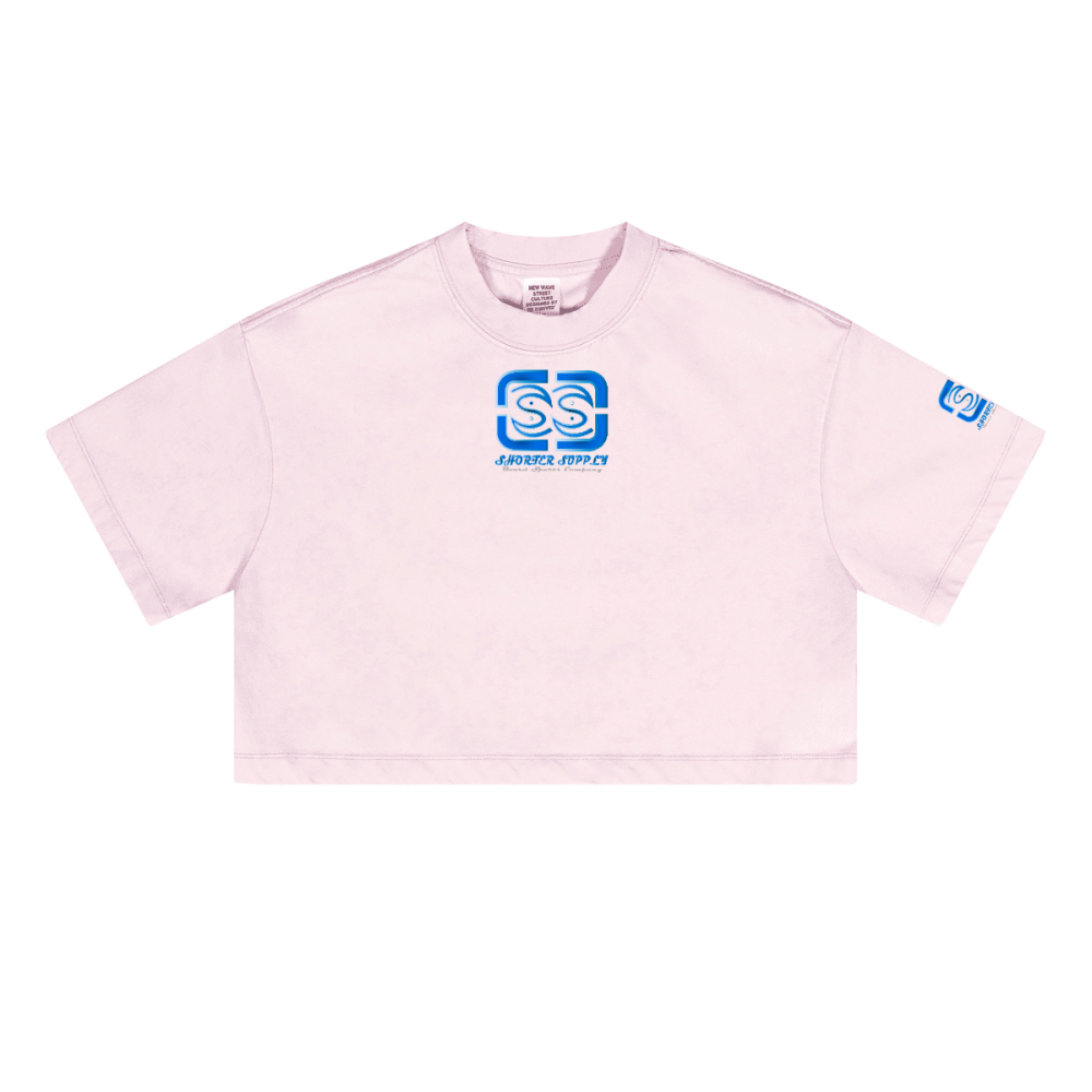 Sunwashed Loose Fit Cropped Crewneck T-shirt(230GSM)