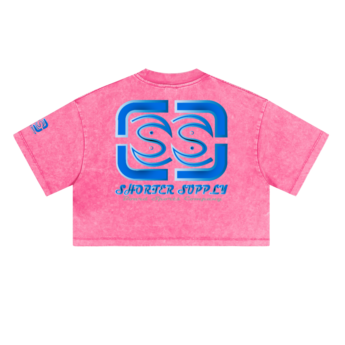 Sunwashed Loose Fit Cropped Crewneck T-shirt(230GSM)