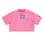 Sunwashed Cropped Crewneck T