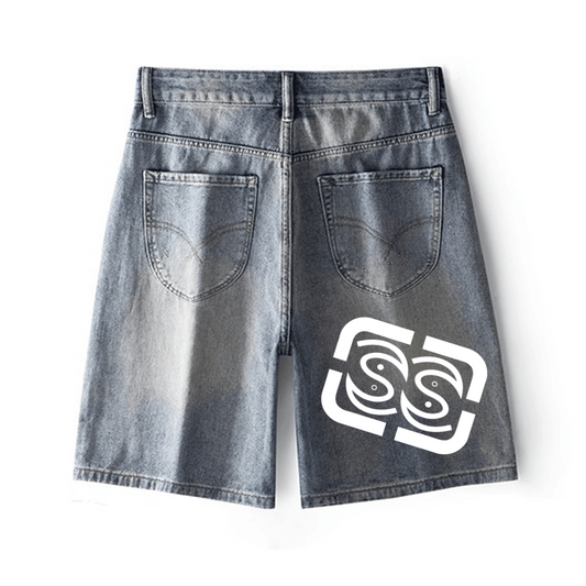 SS Straight-leg Loose Denim Shorts