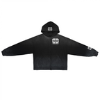Unisex Sun Washed Distressed SS Zip-Up Hoodie(420GSM)