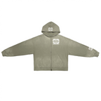 Unisex Sun Washed Distressed SS Zip-Up Hoodie(420GSM)