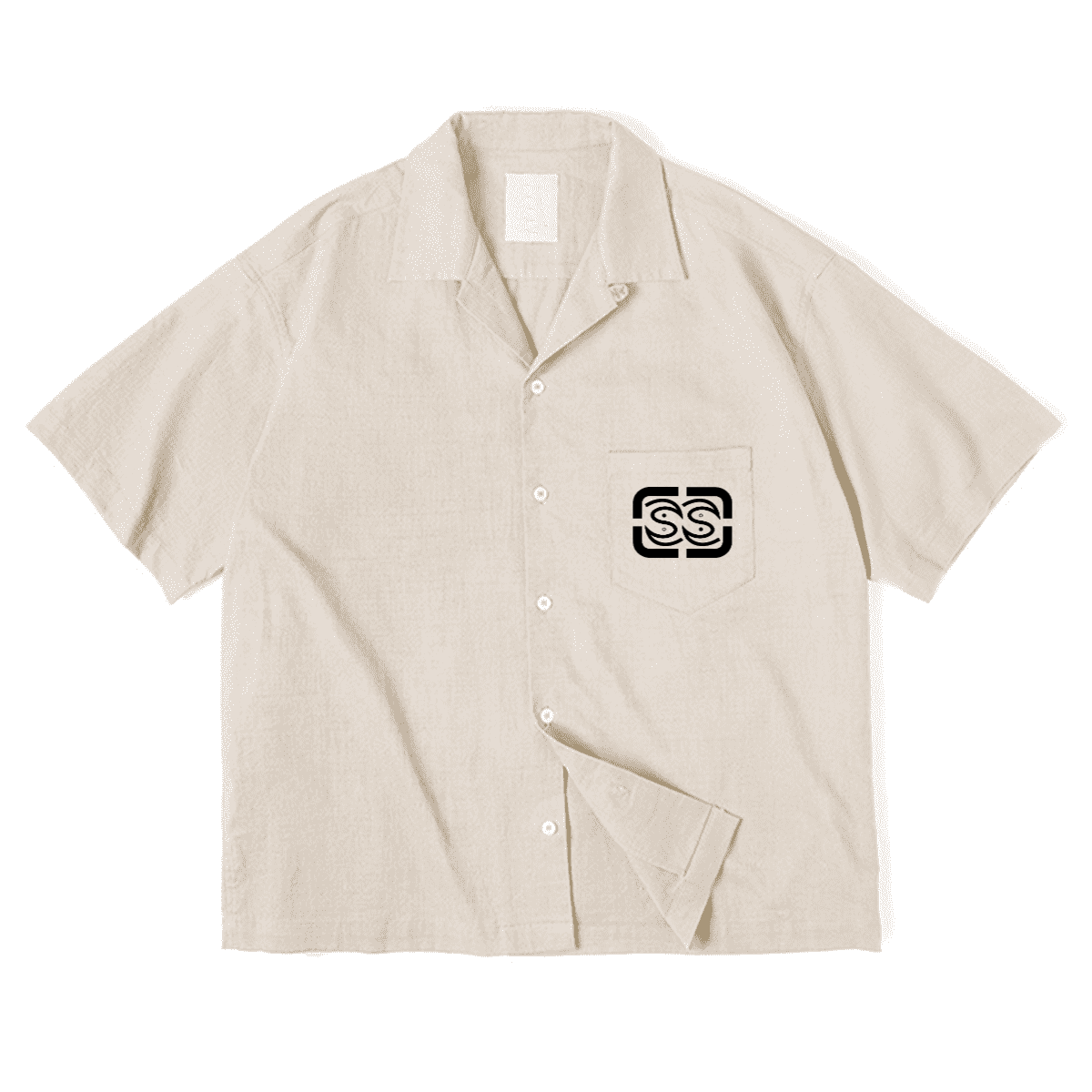 Cuban Collar Short-sleeve Shirt