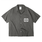 Cuban Collar Short-sleeve Shirt