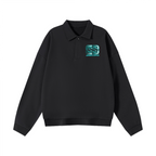 SS Half-Placket Polo Collar Sweatshirt