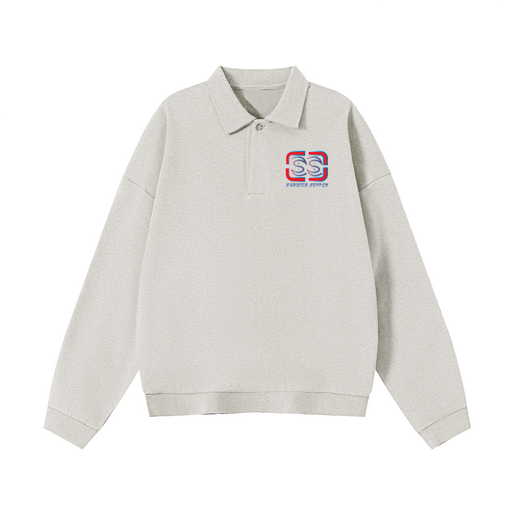 SS Half-Placket Polo Collar Sweatshirt