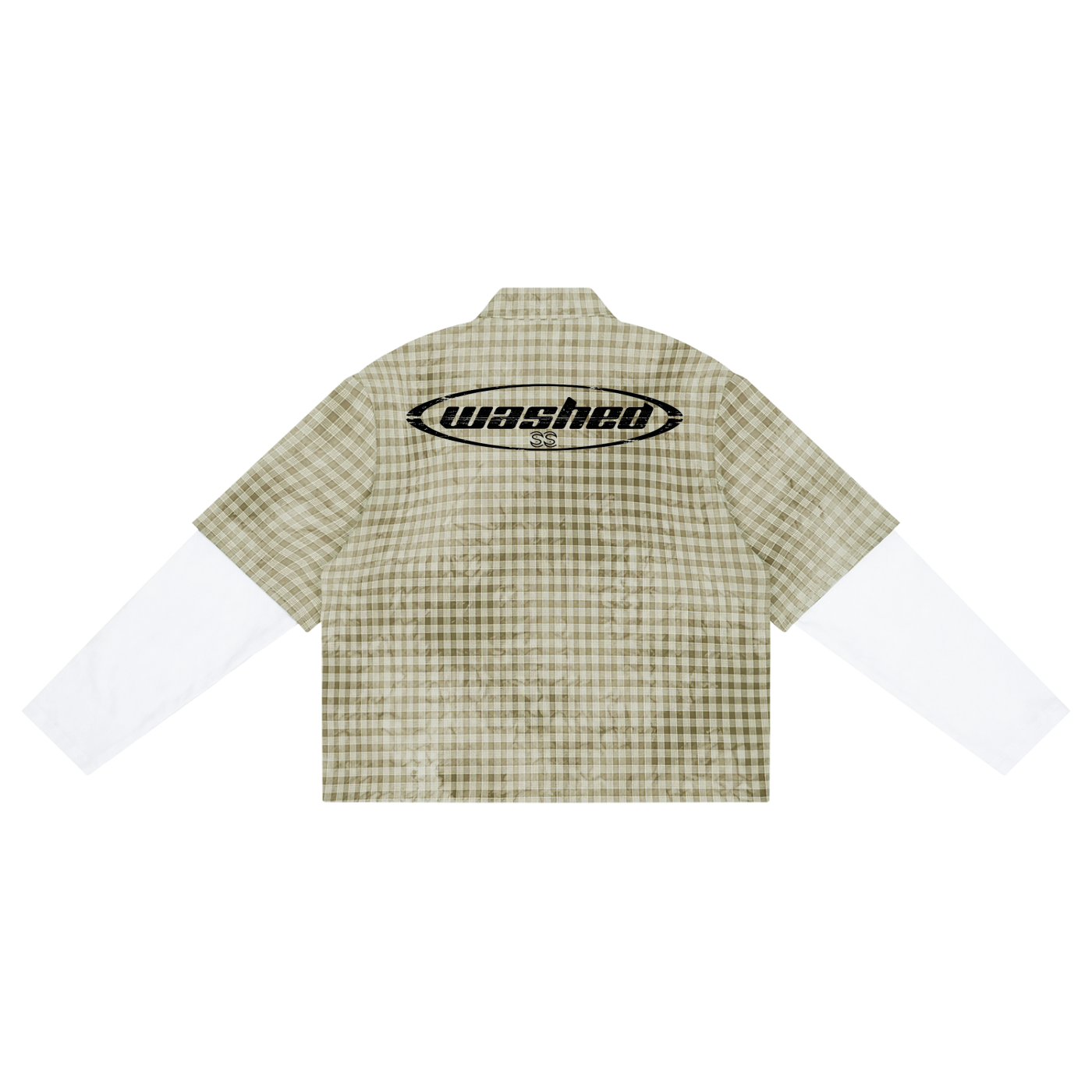 Washed Plaid Short Sleeve Shirt