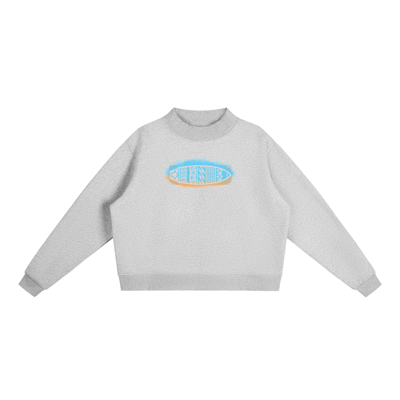 BoardSpray Mock-Neck Crew Sweatshirt