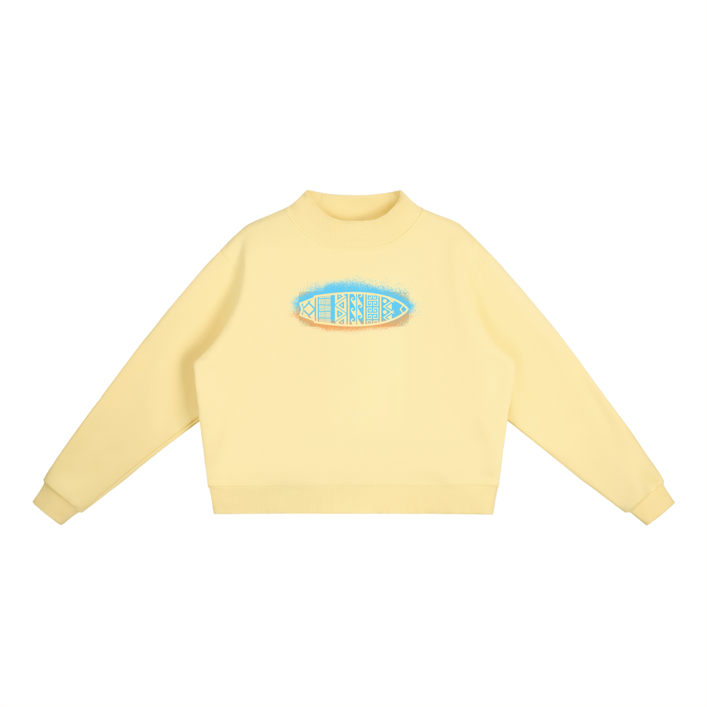 BoardSpray Mock-Neck Crew Sweatshirt