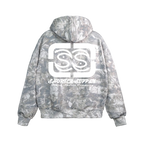 100% Cotton Heavyweight Shorter Supply Camo Zip-Up Hoodie (400 GSM)