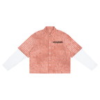 Unisex Vintage Wash Plaid Short Sleeve Shirt