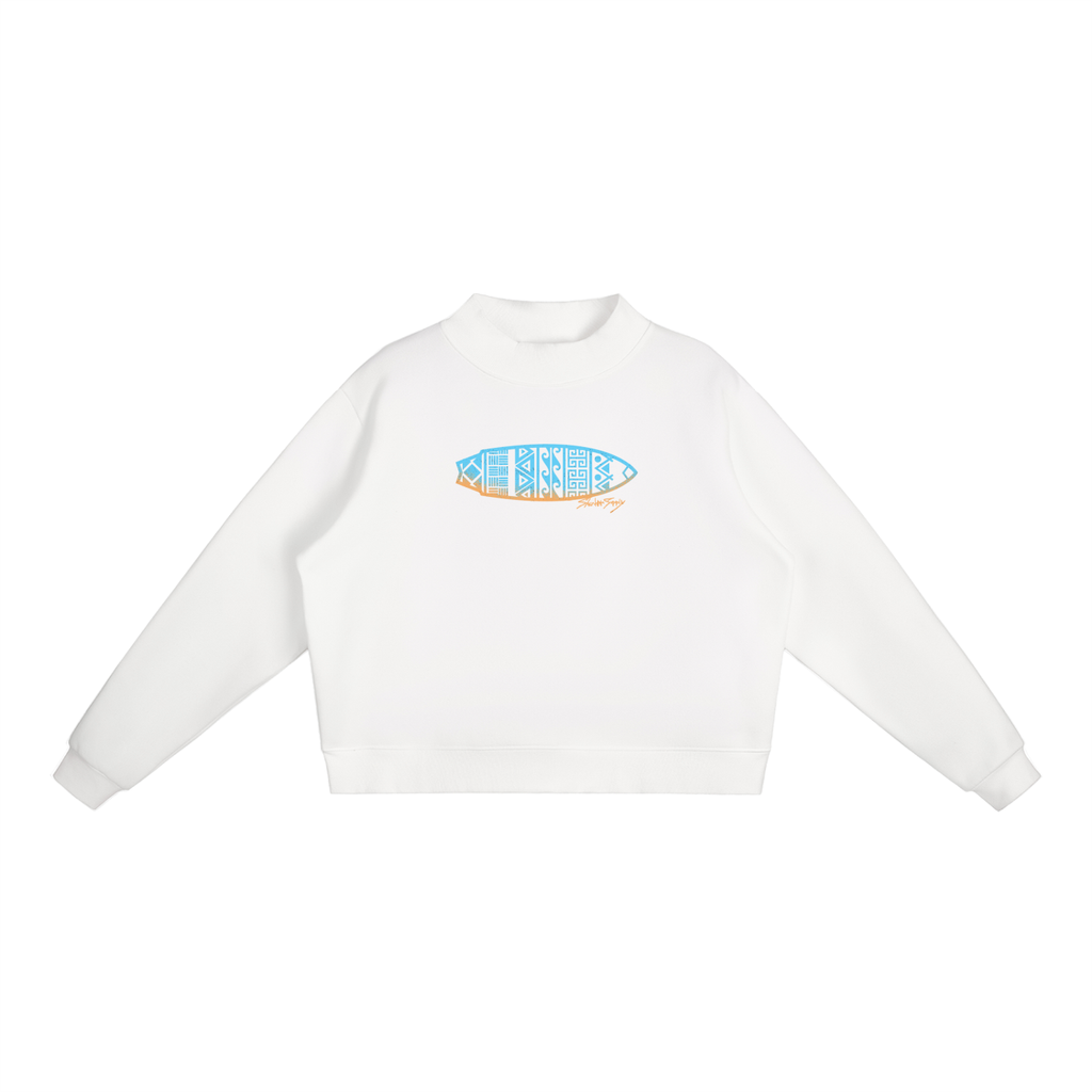 Boardle Mock-Neck Crew Sweatshirt