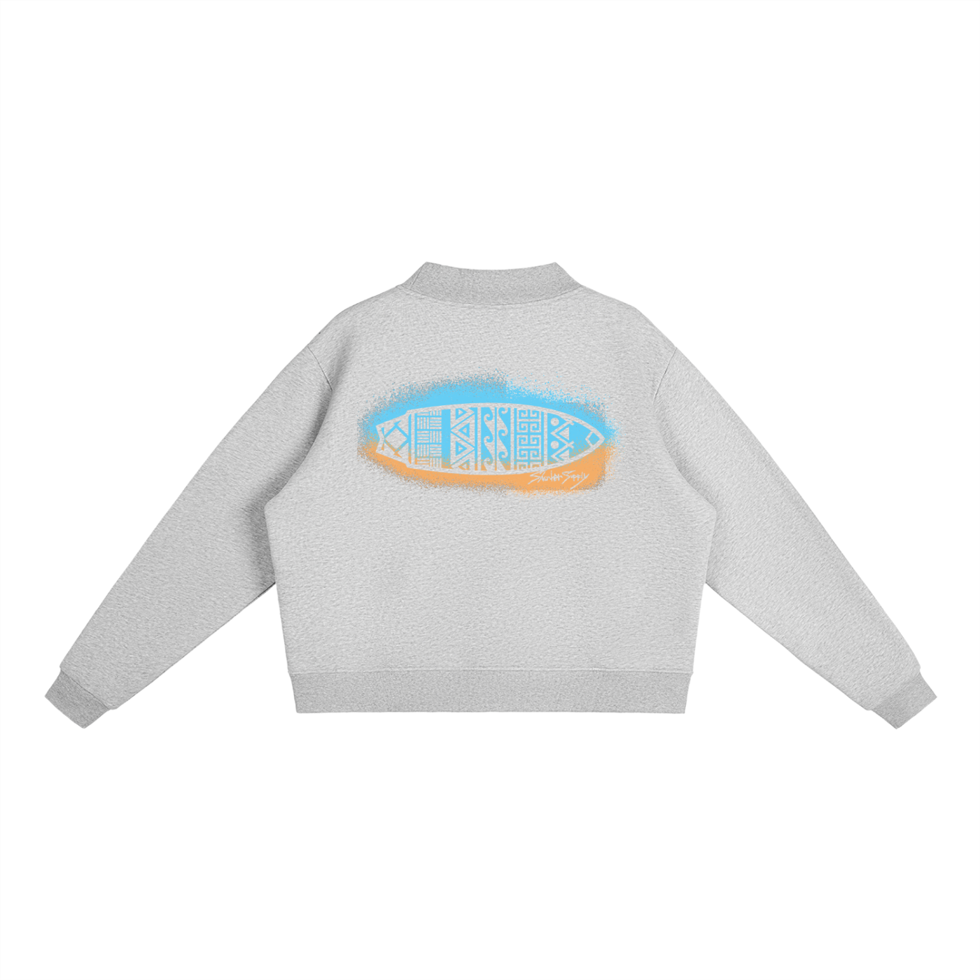 BoardSpray Mock-Neck Crew Sweatshirt