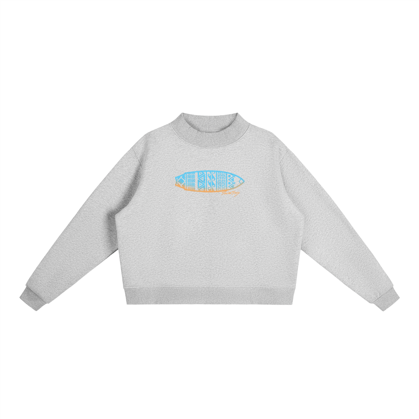 Boardle Mock-Neck Crew Sweatshirt