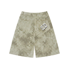 Washed Plaid Shorts