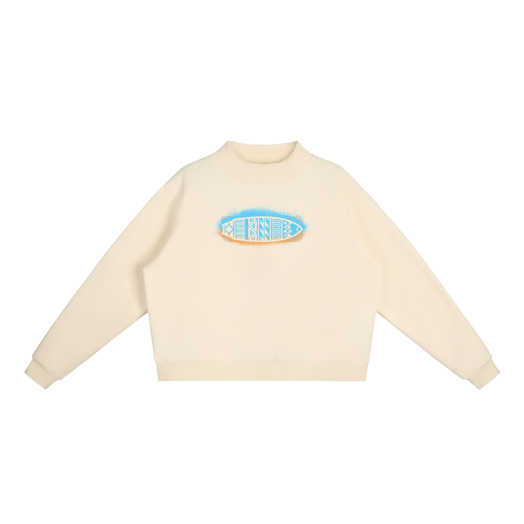 BoardSpray Mock-Neck Crew Sweatshirt
