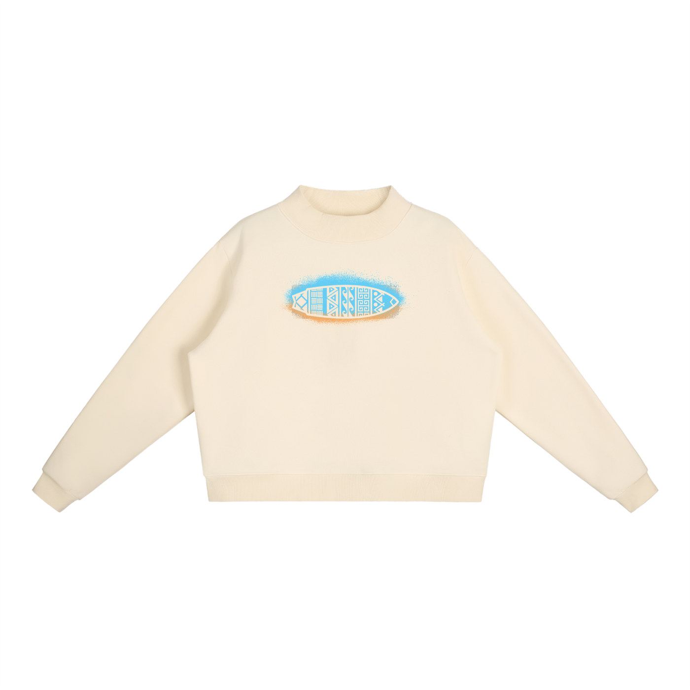 BoardSpray Mock-Neck Crew Sweatshirt