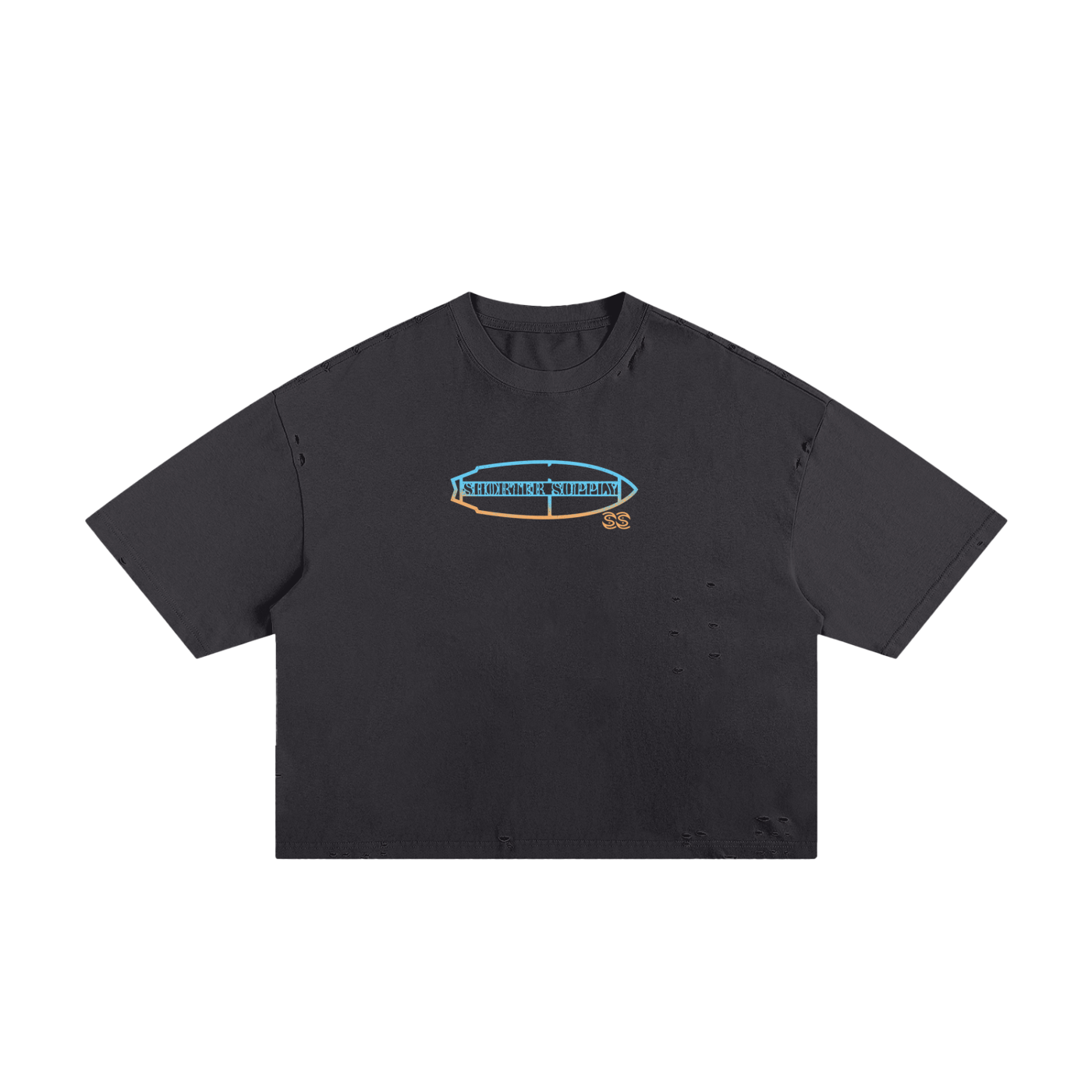 Frayed Board Spray Boxy Tee