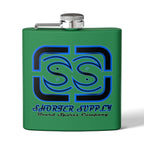 Stainless Steel Flask - Shorter Supply Design 6oz -Short Supply
