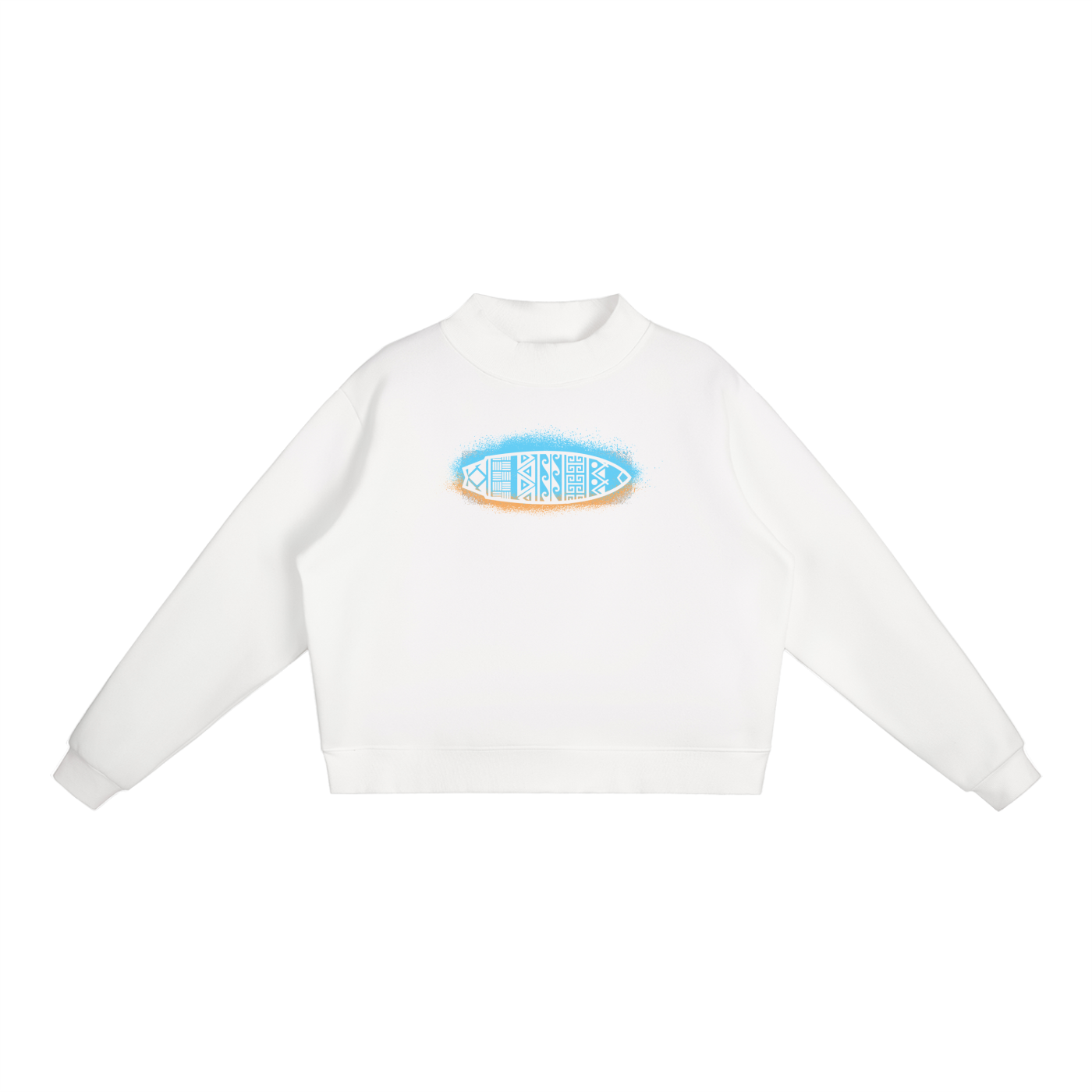 BoardSpray Mock-Neck Crew Sweatshirt