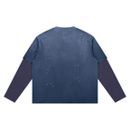 Unisex Vintage Wash Distressed Layer T-Shirt