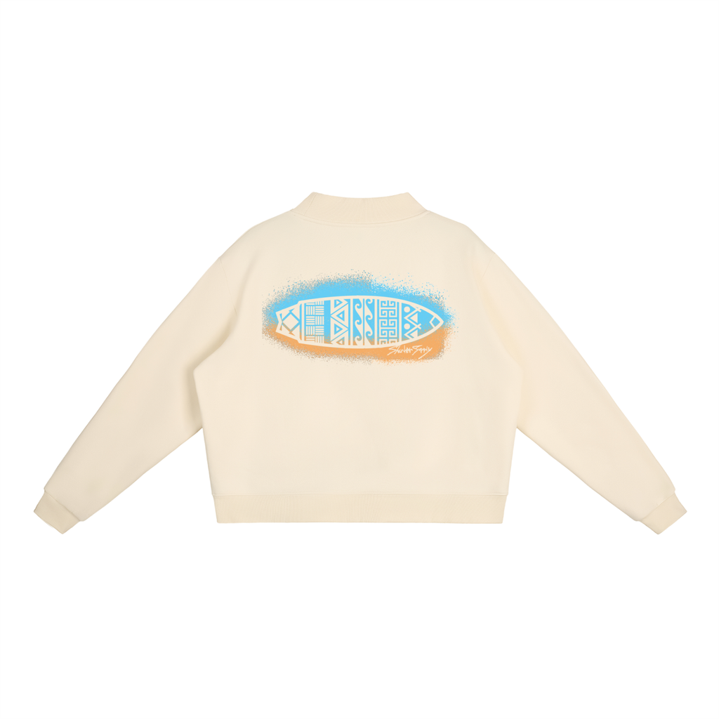 BoardSpray Mock-Neck Crew Sweatshirt