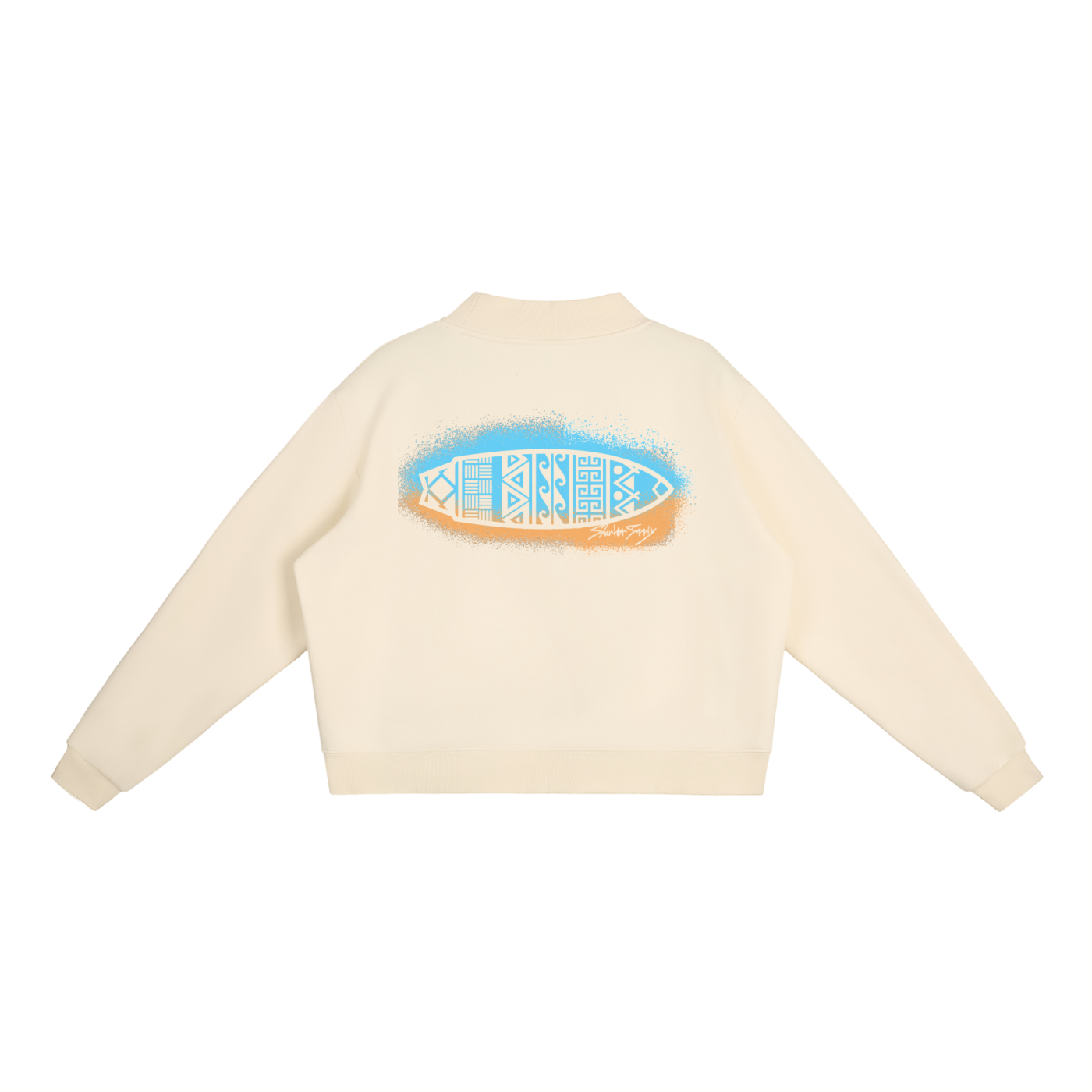 BoardSpray Mock-Neck Crew Sweatshirt