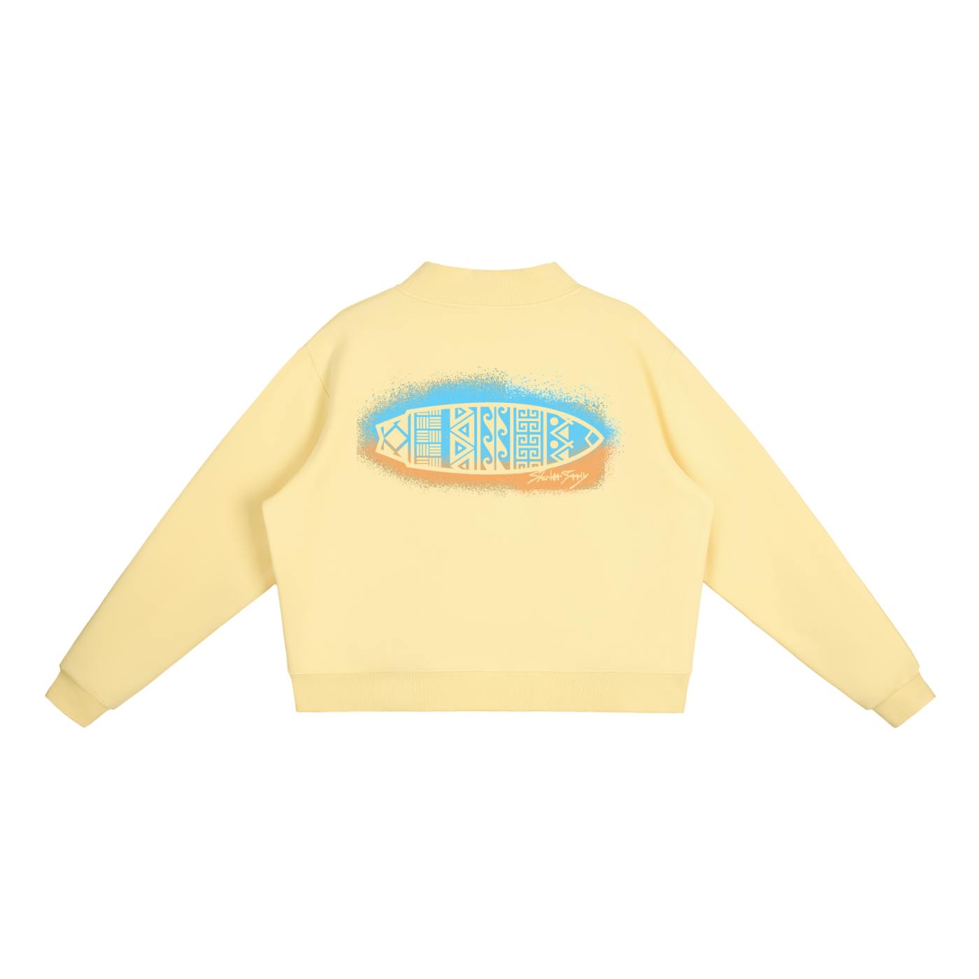 BoardSpray Mock-Neck Crew Sweatshirt