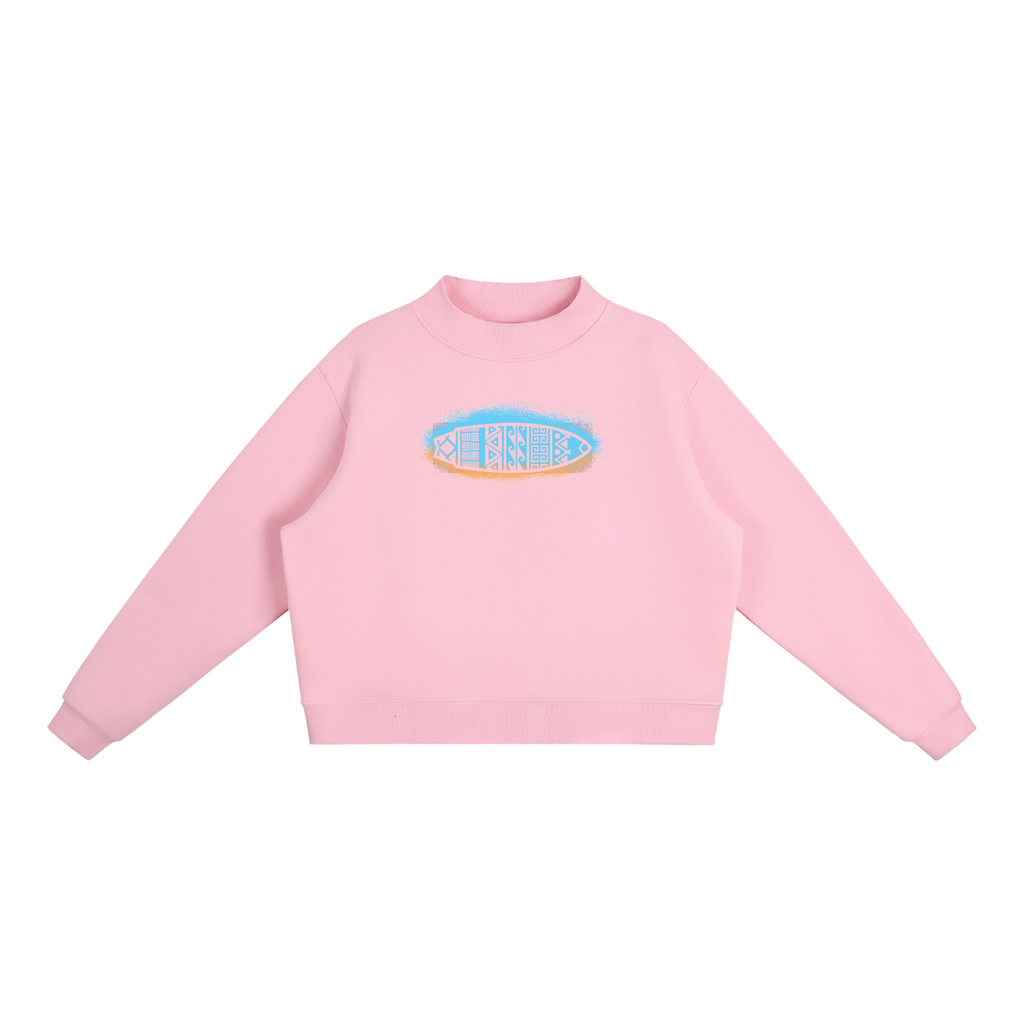 BoardSpray Mock-Neck Crew Sweatshirt