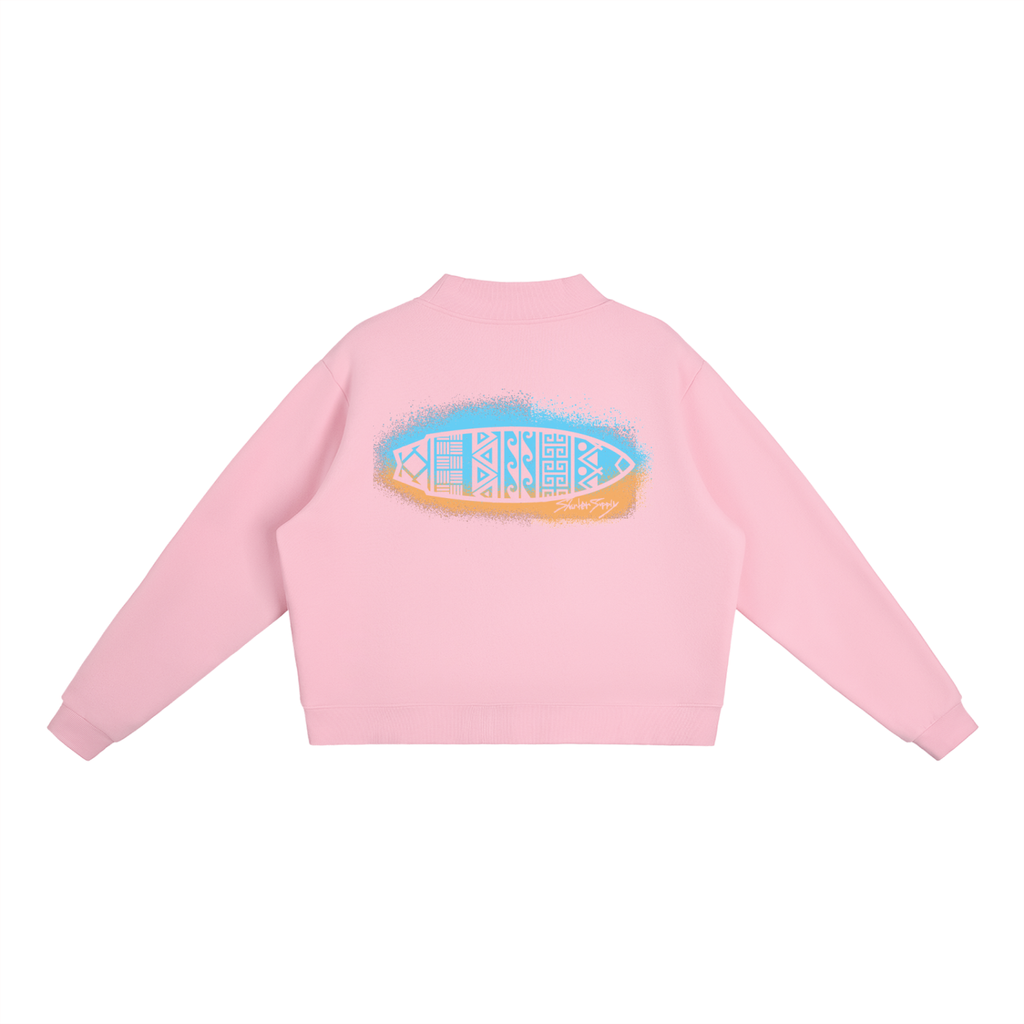 Boardle Mock-Neck Crew Sweatshirt