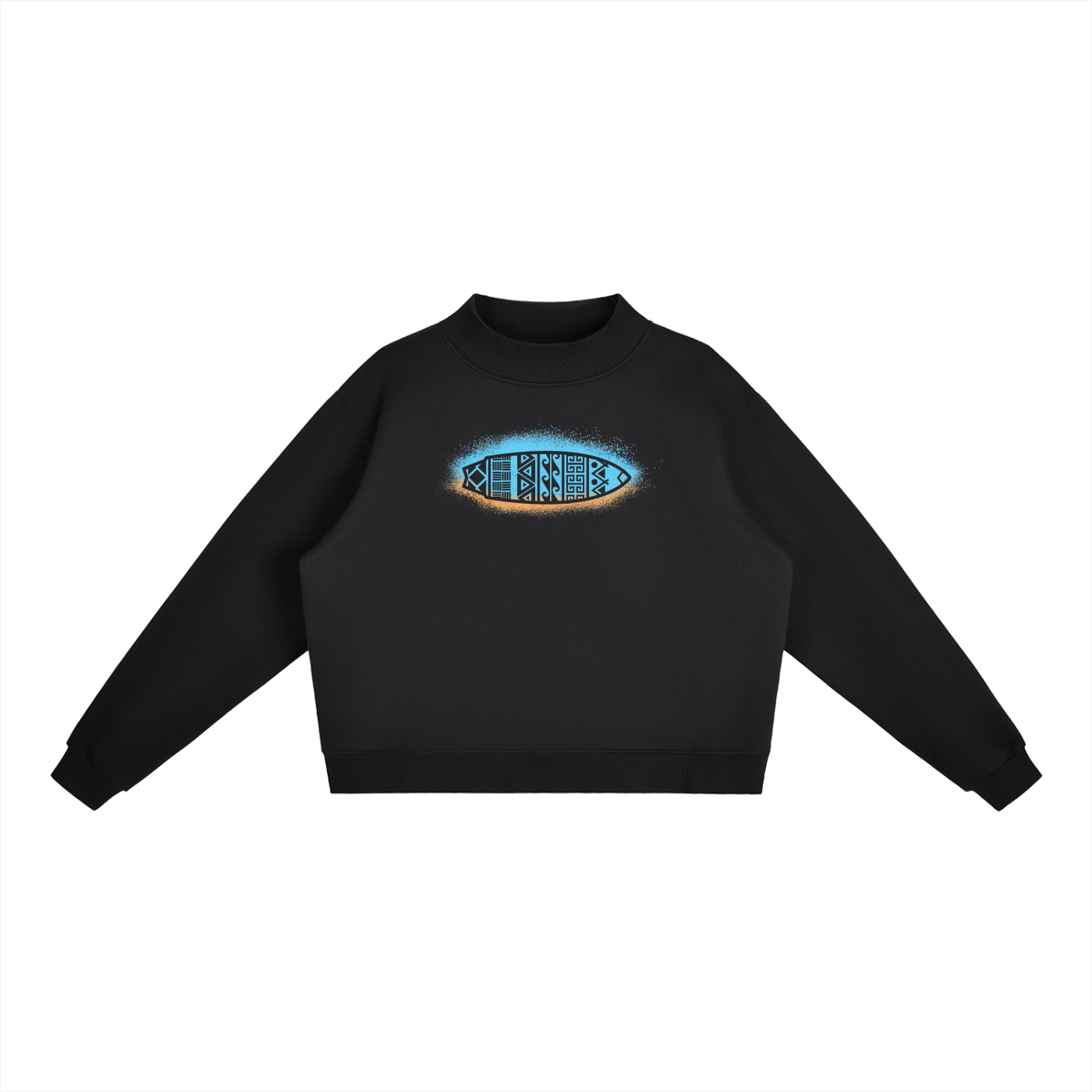 BoardSpray Mock-Neck Crew Sweatshirt