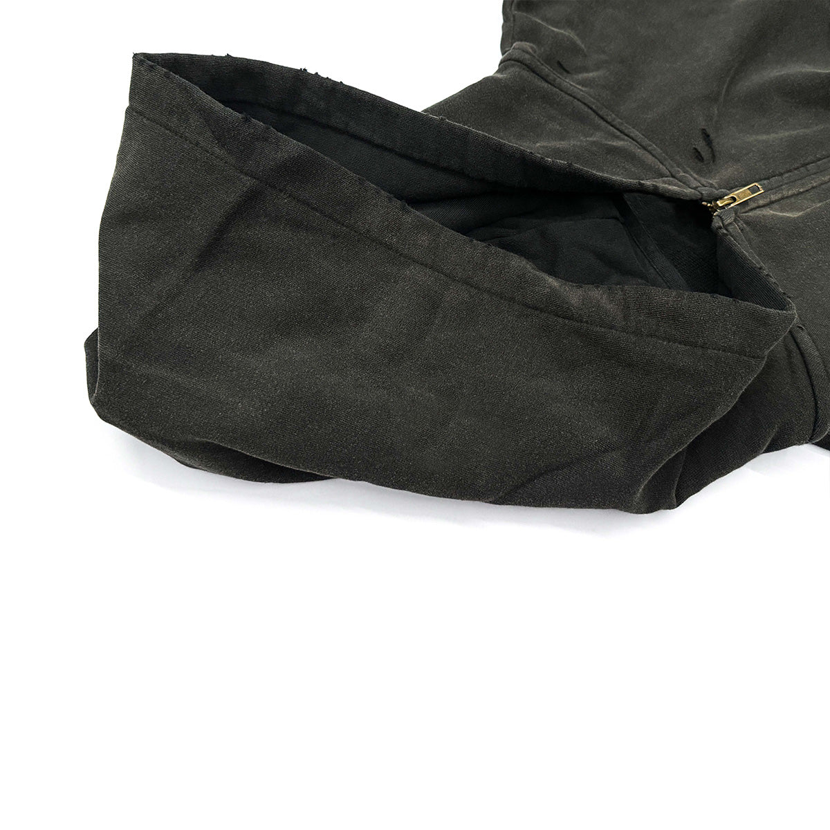 Unisex Sun Washed Distressed SS Zip-Up Hoodie(420GSM)