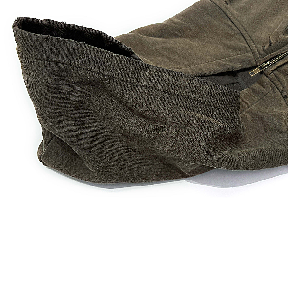 Unisex Sun Washed Distressed SS Zip-Up Hoodie(420GSM)