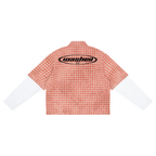 Unisex Vintage Wash Plaid Short Sleeve Shirt