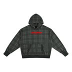 WASHED PLAID HOODIE