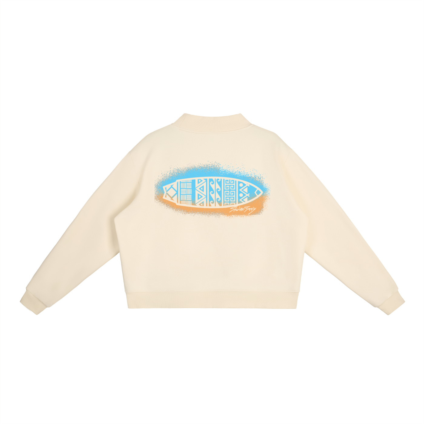 Boardle Mock-Neck Crew Sweatshirt