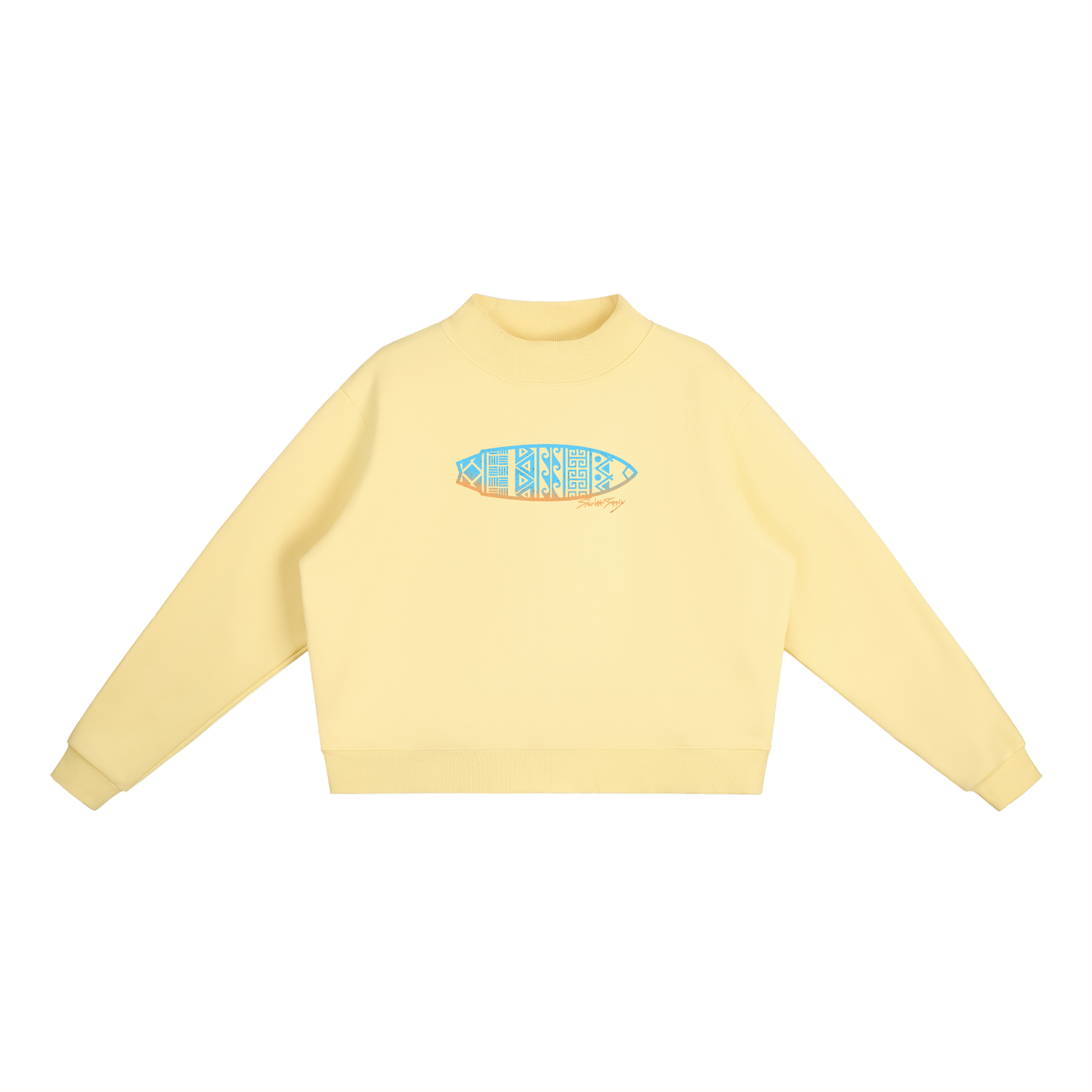 Boardle Mock-Neck Crew Sweatshirt
