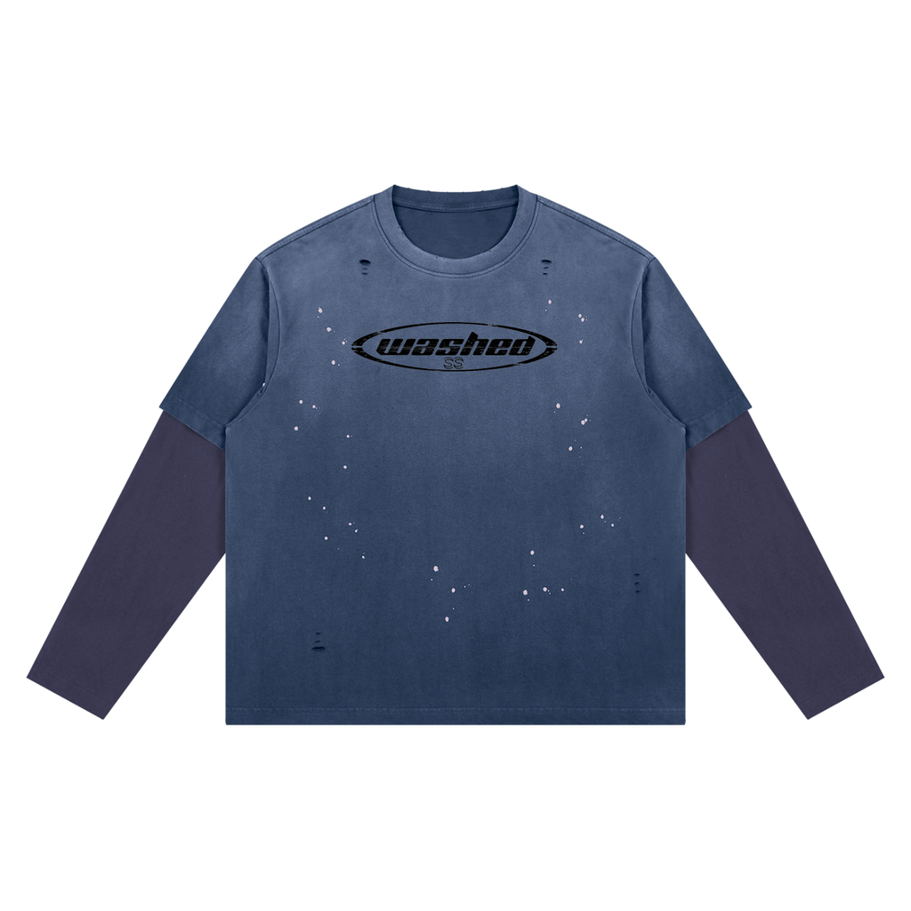 Unisex Vintage Wash Distressed Layer T-Shirt