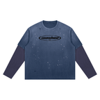 Unisex Vintage Wash Distressed Layer T-Shirt