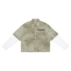 Unisex Vintage Wash Plaid Short Sleeve Shirt